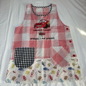 Disney Pixar Lightning McQueen Apron for Caregivers, Day Care Size M/L Pockets
